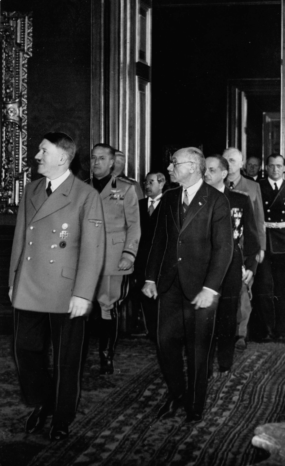Adolf Hitler with representatives of Japan and Italy after signing the Tripartite Pact in the Reich Chancellery